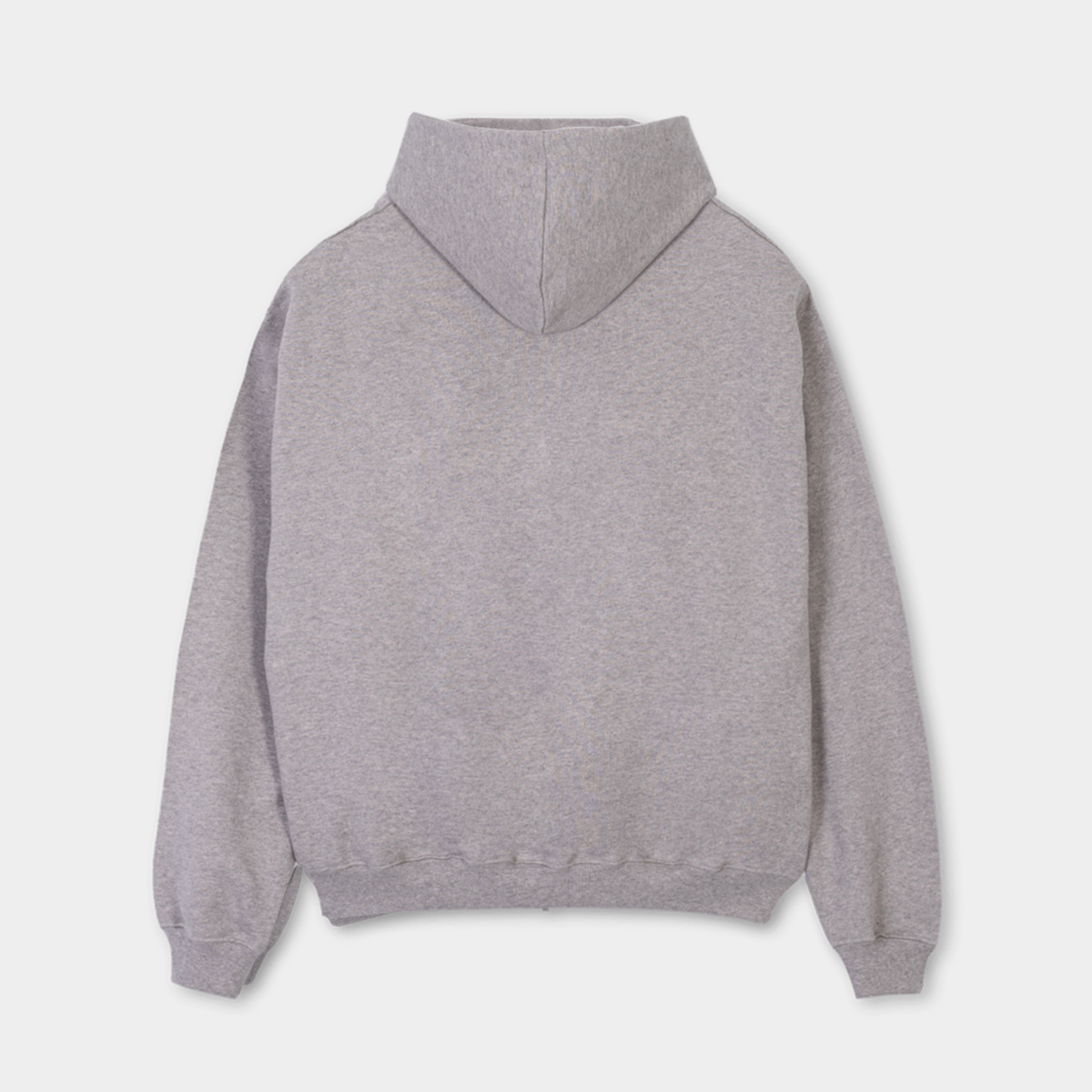 Oversized Zip Hoodie - Grey Marl
