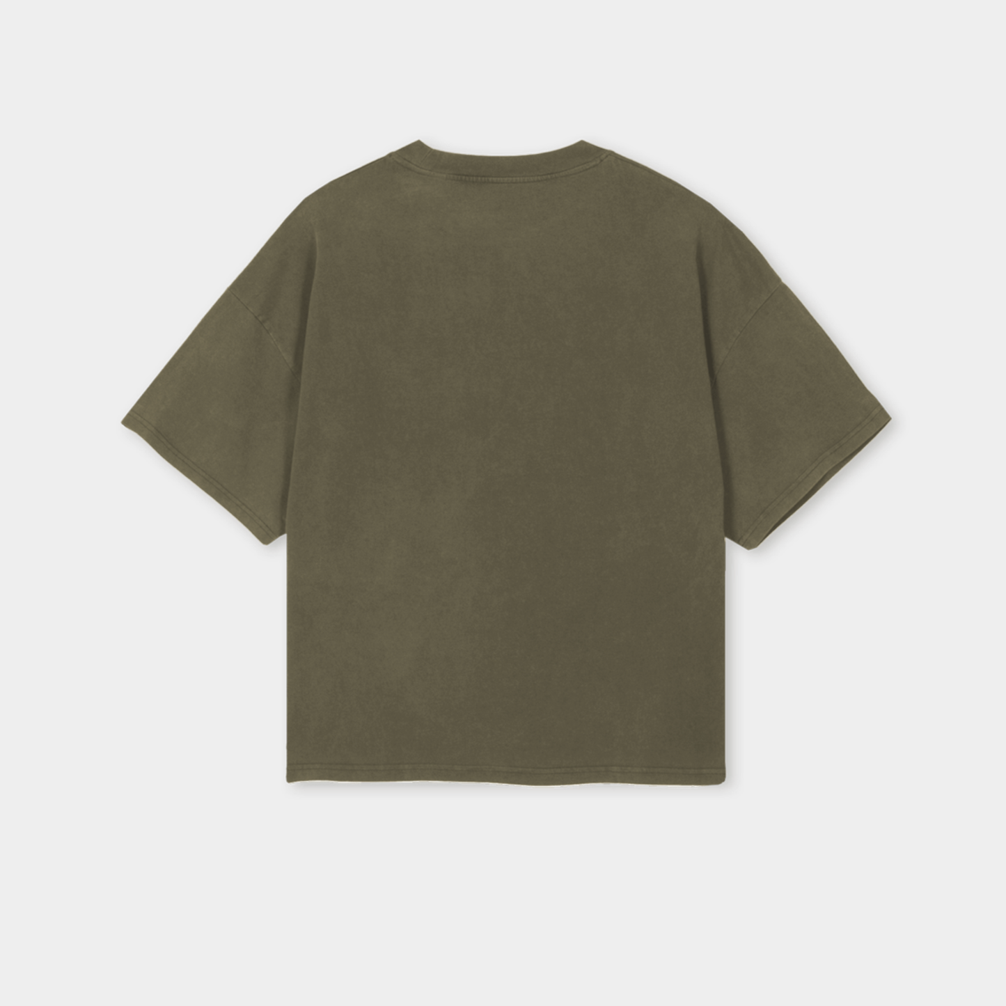 Reversed Logo Tee in Olive Green