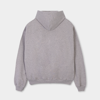 Oversized Zip Hoodie - Grey Marl