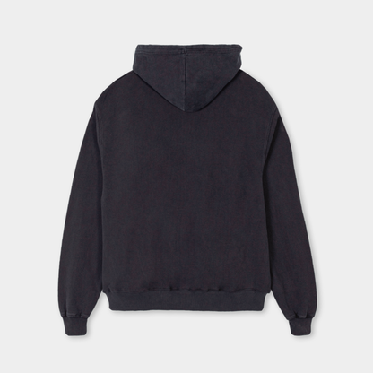 Oversized Zip Hoodie - Vintage Black